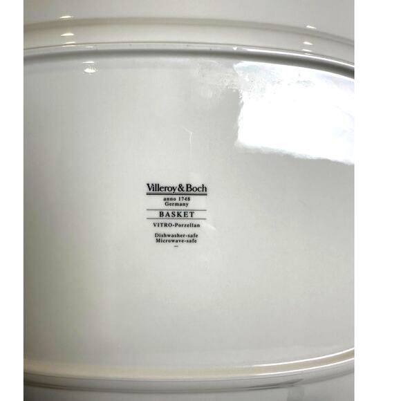 Villeroy & Boch 'Basket' anno 1785 Germany Vitro Porzellan Oval Serving Platter - Picture 5 of 5